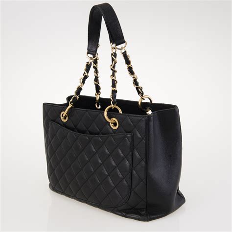 chanel leather shopping bag|chanel shopping bag price.